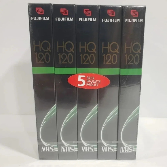 Fujifilm HQ  120 5 pack VHS Cassetts New in Package. - Picture 2 of 4